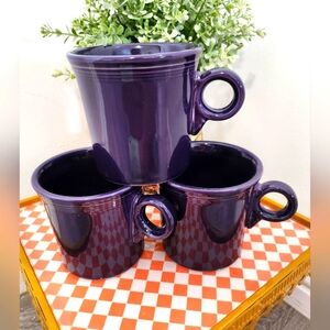 Fiesta Ring Handle Mugs in purple plum